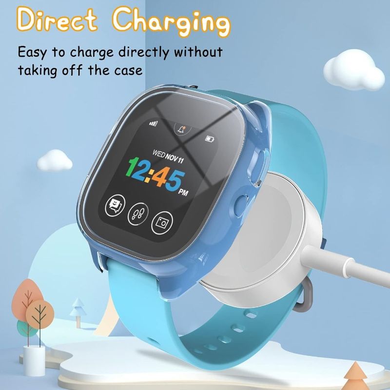 2 Pack Case For Gizmo Watch 3 Screen Protector Gizmo 3 Screen Protector With 9H Tempered Glass Overall Shockproof Bumper Cove F_voghion.com