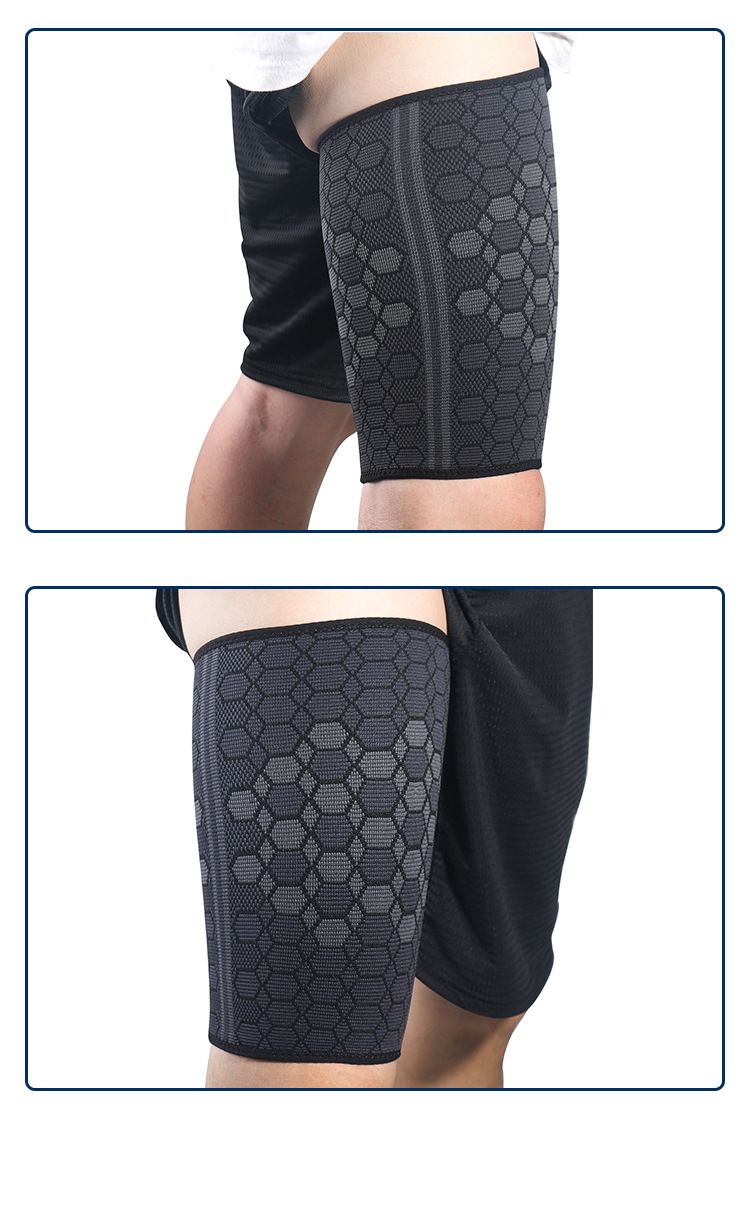 Protector deportivo de nailon de punto elástico de alta elasticidad para montar a caballo, baloncesto, fútbol, antitensión muscular en los muslos y piernas._voghion.com