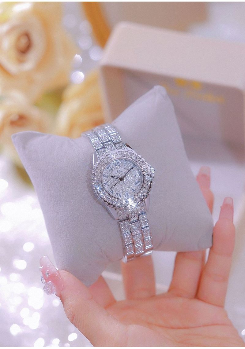 Bs Bee Sister Damen-Diamantuhr, luxuriöse modische Quarzuhr für Damen, luxuriöse wasserdichte Damen-Quarzuhr, modische Uhr für Frauen_voghion.com