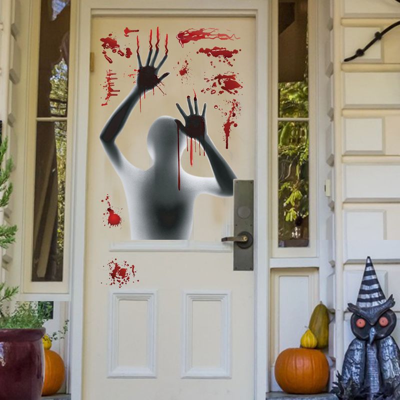 Horror Halloween self-adhesive ghost shadow handprint AFH1243 party window decoration wall sticker_voghion.com