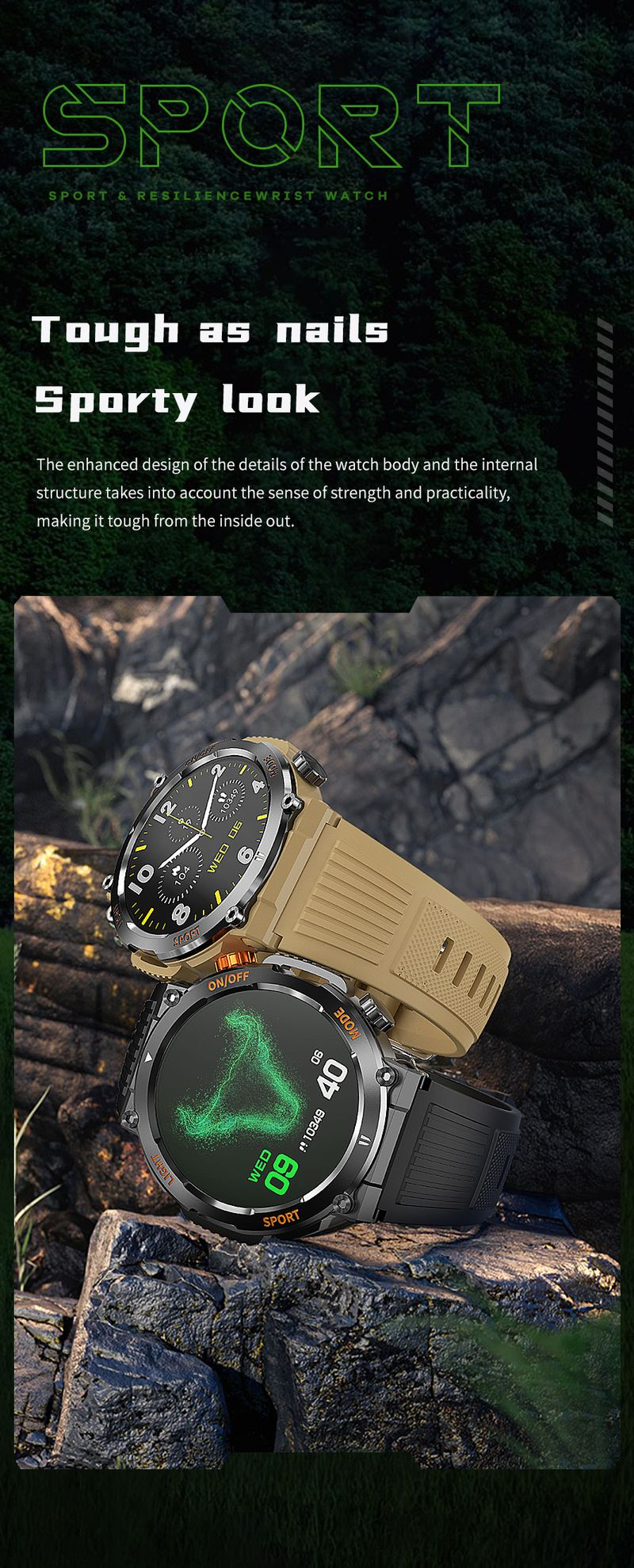 Reloj inteligente Aolon HT17 de 1,46 pulgadas con pantalla completa, llamadas Bluetooth, monitor de ritmo cardíaco y sueño, varios modelos deportivos._voghion.com