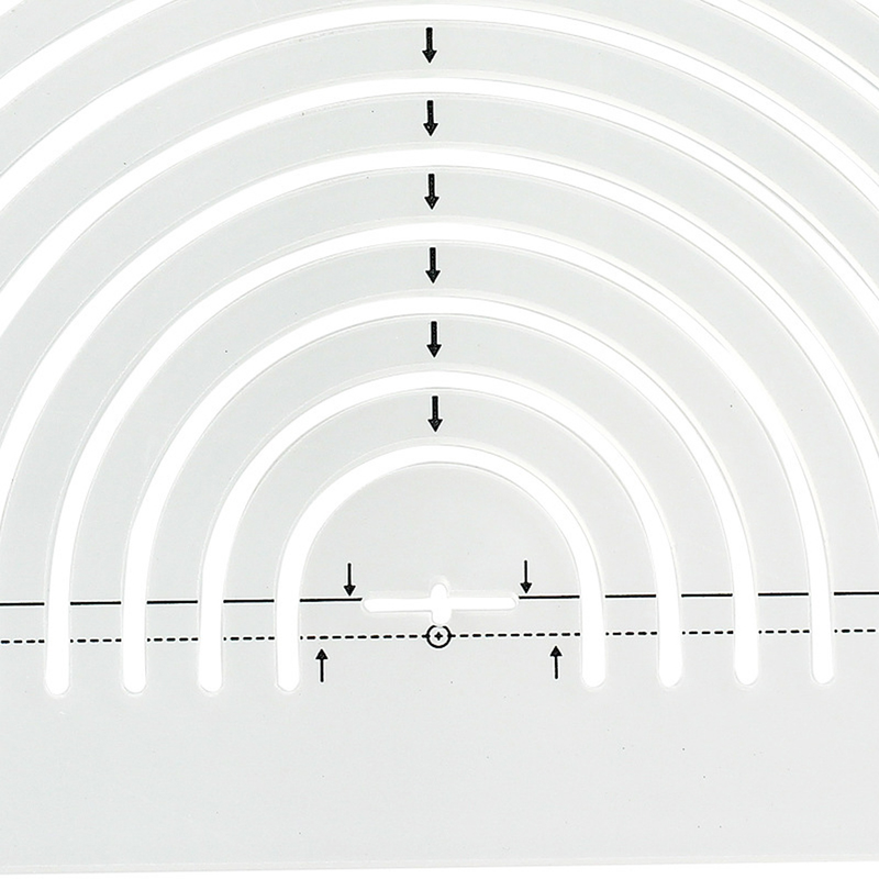 Quilting Sewing Patchwork Ruler Transparent Acrylic DIY Handmade Tailor Home Tools Special Shaped Hollow Template Semicircle Cut_voghion.com