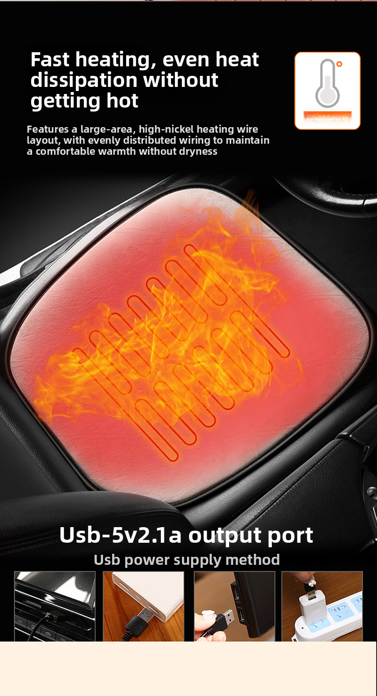 Cuscino per sedile auto quadrato piccolo per riscaldamento da ufficio singolo invernale_voghion.com