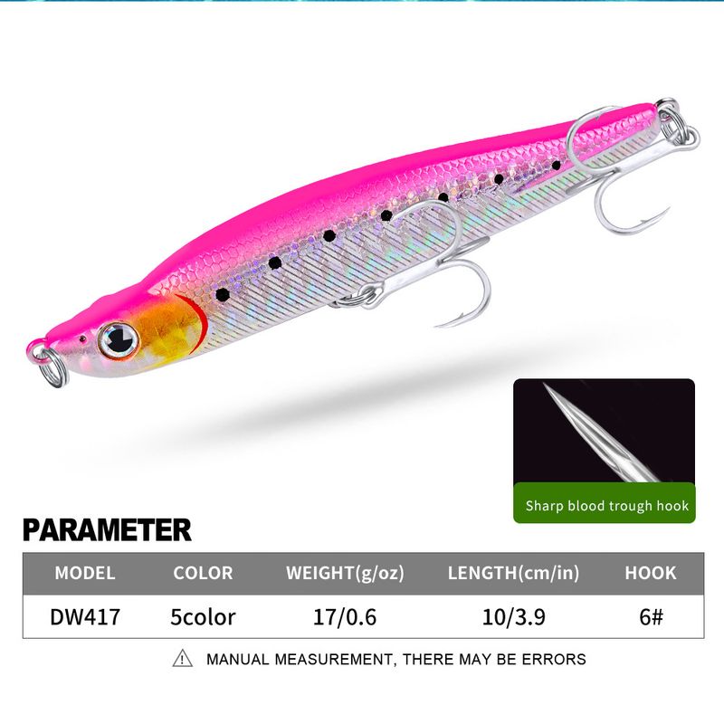 Long Casting Sinking Pencil Laser Bait 10cm/15g 6#Three Hooks Lure Fishing Tackle_voghion.com