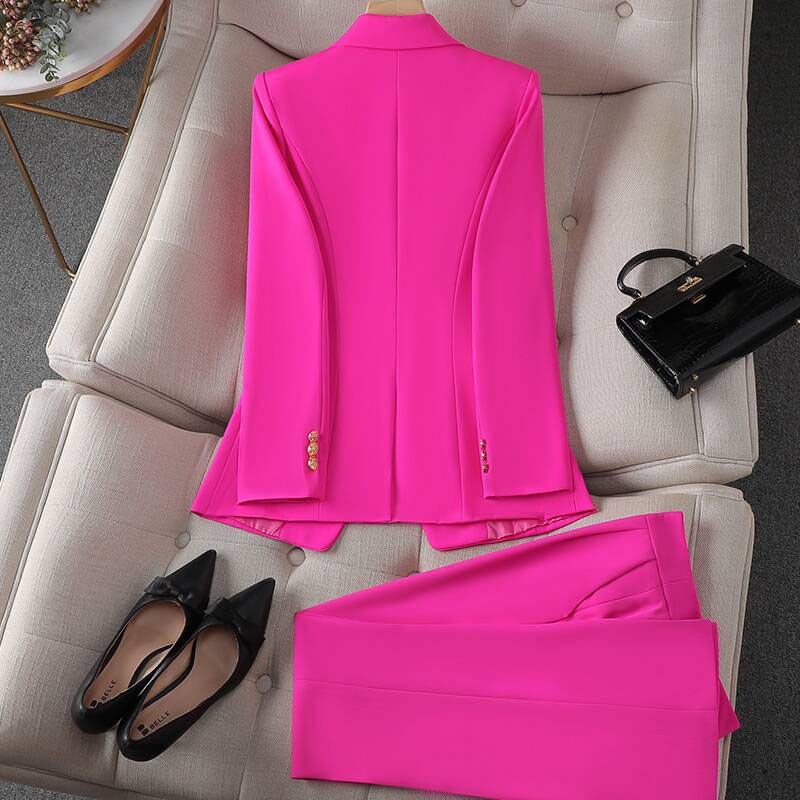 Women's Clothing Spring Red Suit Jacket Women's New Professional Temperament Commuter Small Fashion Suit Set_voghion.com