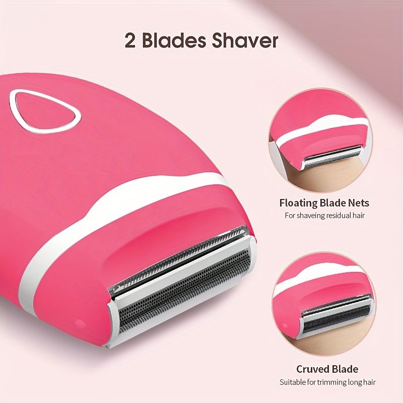 Rasoio elettrico portatile Wet & Dry per donna - Tagliacapelli per bikini, gambe, ascelle e peli pubici - Senza batterie_voghion.com