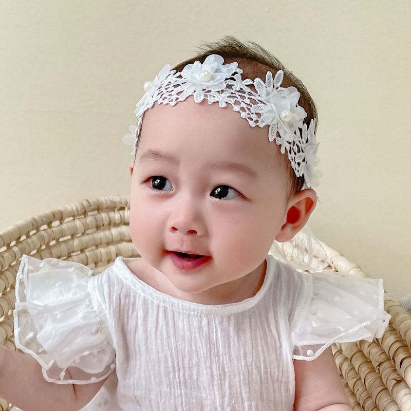 Versione coreana della fascia per capelli da bambina, fascia per capelli da principessa con fiore, accessori per vestiti da 100 giorni per bambini, fascia per capelli per bambini_voghion.com