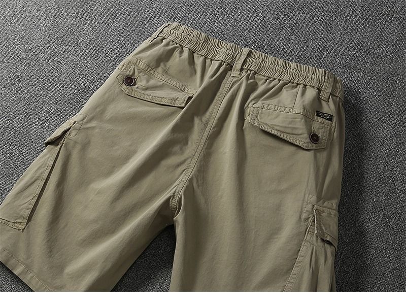 Herrenbekleidung Outdoor-Arbeitsshorts Sommer-Casual-Cargo-Shorts mit mehreren Taschen Bequemer Baumwollstoff Gerade Passform für den täglichen Gebrauch_voghion.com