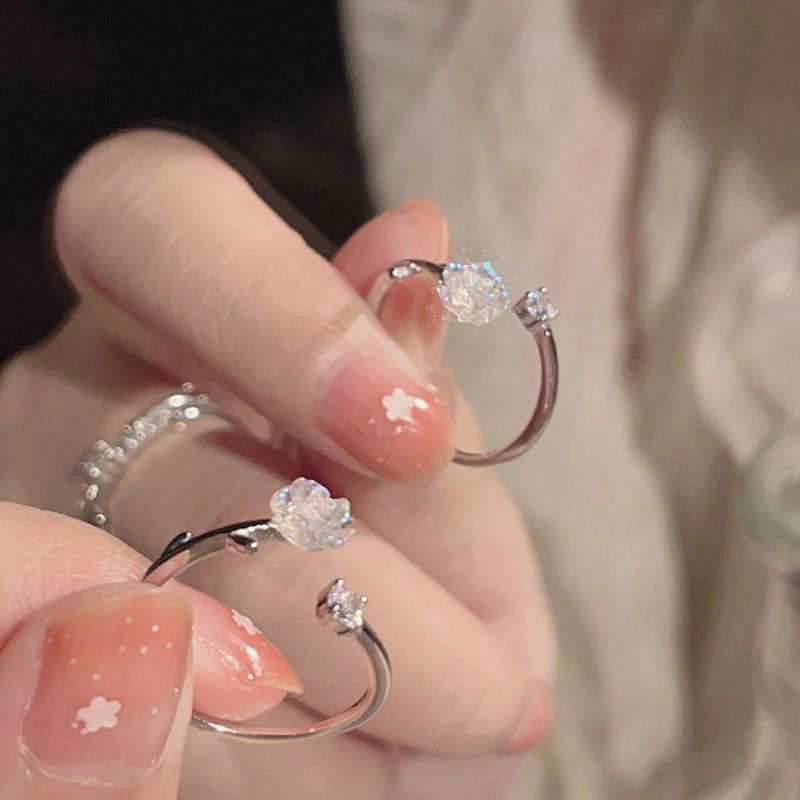 Camellia Iins 2024 New Romantic French Style Open Finger Ring For Girls Best Friends Niche Design Gift_voghion.com