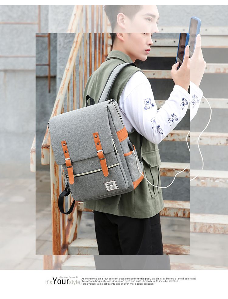 Damentaschen Neues dreiteiliges Schultaschenset Computerrucksack Geschäftsgeschenk Freizeit Outdoor Rucksack mit großer Kapazität für Männer_voghion.com