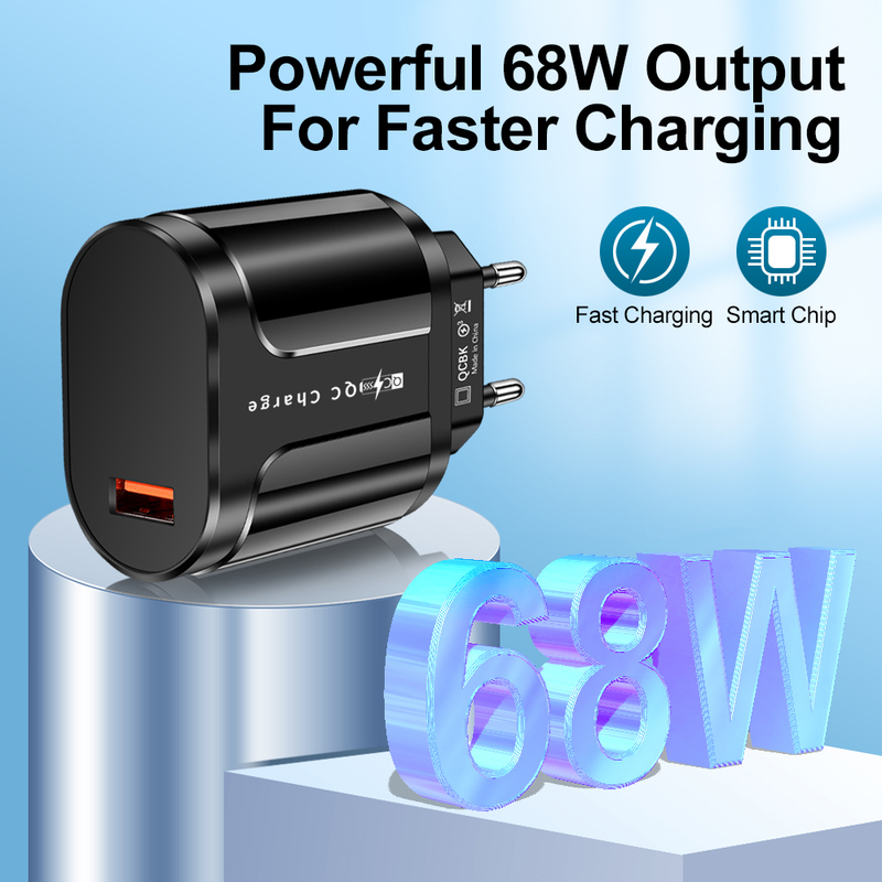 USB 68W įkroviklis greitas įkrovimas QC 3.0 sieninis mobiliojo telefono įkroviklio adapteris tinka iPhone 14 13 Samsu_voghion.com