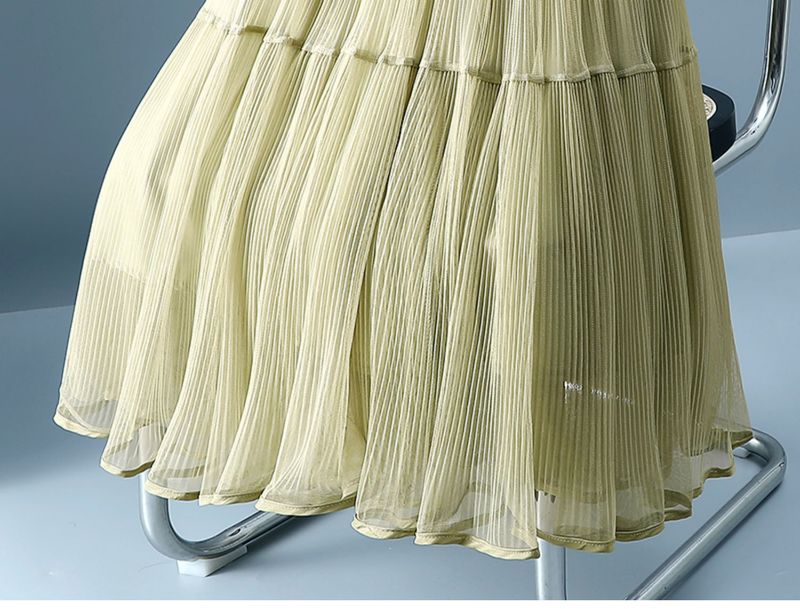 Ženska oblačila Veliko nihajno mrežasto torto krilo krilo ženske pomlad in poletje novo majhno pravljično dolgo krilo Nagubano krilo v liniji_voghion.com