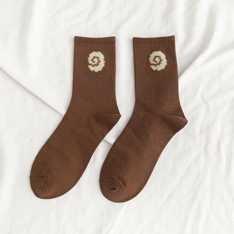 10pcs Elegant Fruit Pile Socks Men And Women Candy Color Cartoon Mid-Calf Cotton Socks Internet Celebrity Sports Socks_voghion.com