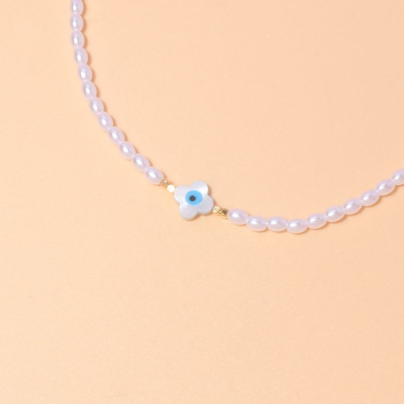 Retro Perle Auge Halskette Frühling Frische Mode Zubehör Für Frauen_voghion.com