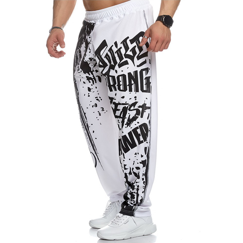 New Running Jogging Men Mesh cloth Bodybuilding Joggers Sweatpants Harem Long Trousers Fiess Sport Training Pants_voghion.com