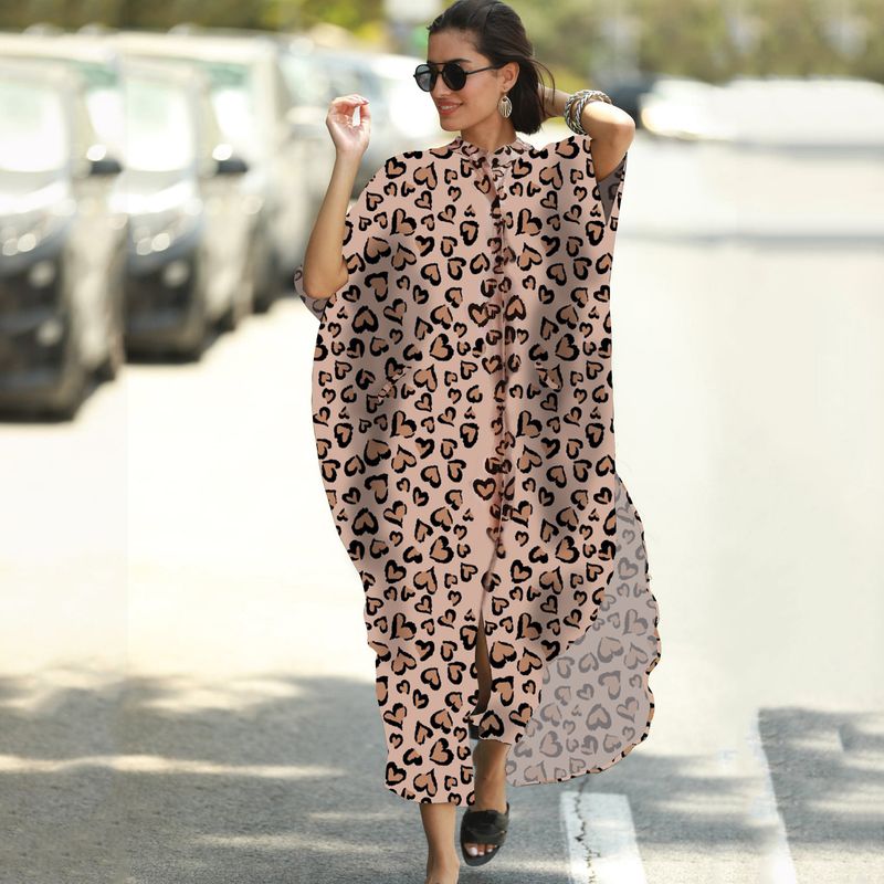Resort Kimono Cover-Up – 292GSM Stretchy Beach Tunic With 4-Way Elasticity, UPF 50+ Sun Protection For Swimsuits (One Size, Polyester)_voghion.com