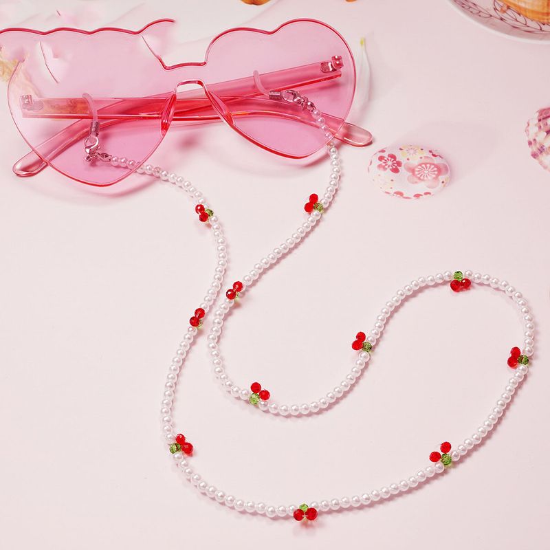 Accessories Beaded Pearl Mask Anti-Drop Hanging Crystal Cherry Glasses Chain Multi-Use Necklace_voghion.com
