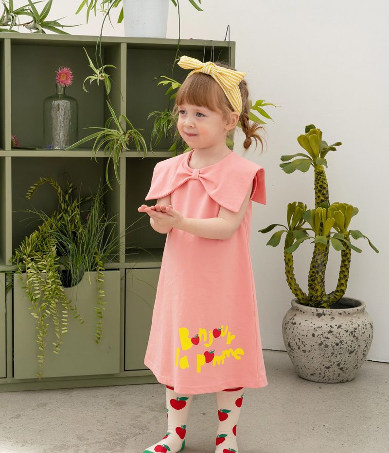 Vêtements pour enfants Été Nouvelle MLS Tendance Manches Courtes Mince Enfants Demi-Manches Filles Décontracté Dessin Animé Robe_voghion.com