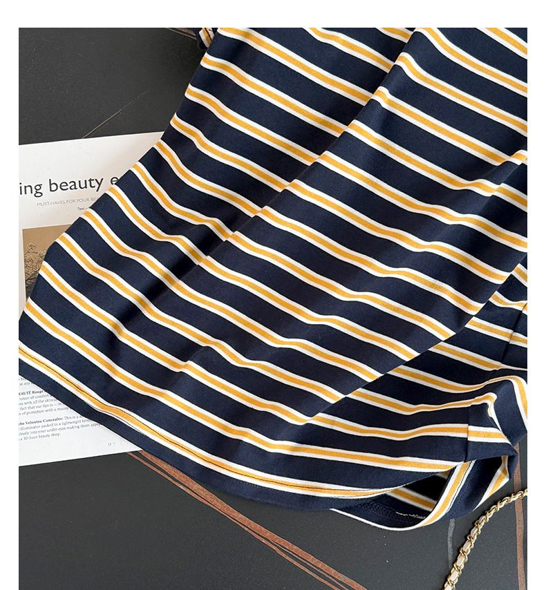 Women's Clothing Fashion Net Red Summer New Striped Shorts Suit Women's Thin Running Suit Western Style Age Reducing Two Piece Suit_voghion.com