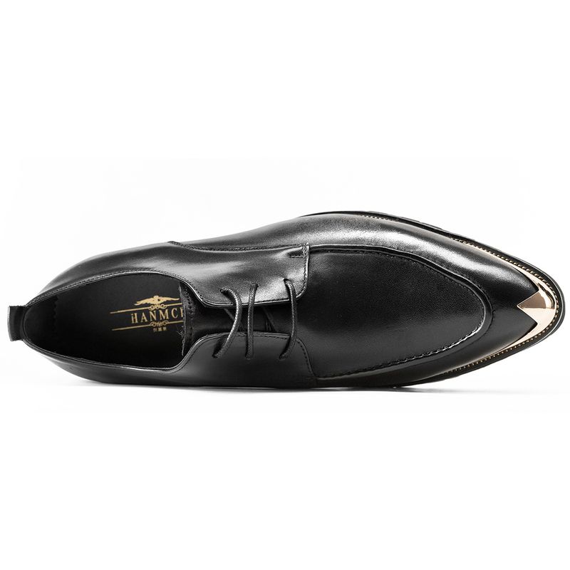 Voyage Source Factory Hoogwaardige puntige leren runderhuid grote maat 48 stalen neus herenschoenen op voorraad_voghion.com