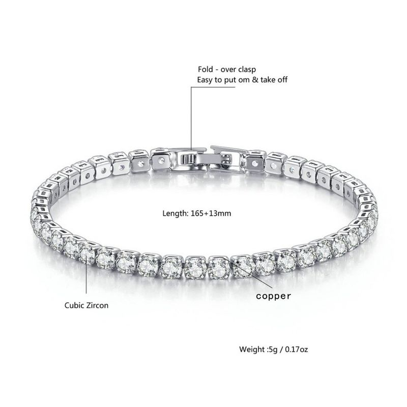 Hip Hop Zircon Anklet Simple Bracelet Gift Hiphop_voghion.com