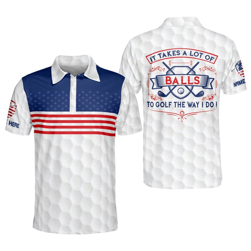 Unbeatable Quality Personalized Fun American Flag Golf Men, Sports Polo Shirt For Men_voghion.com