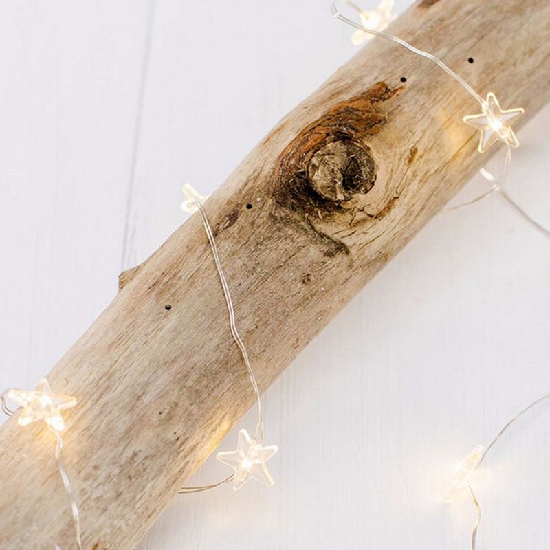 Luci a forma di stella con filo di rame, decorazione creativa per bottiglie, strisce luminose, mini luci natalizie con filo d'argento_voghion.com