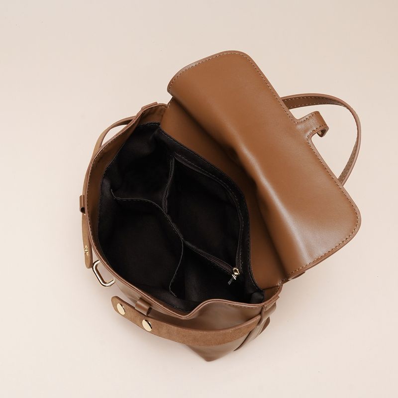 winter New 2025 Head Layer Cowhide Leather Women's Hand Back Suede Simple Texture Commuter Carry Bag_voghion.com