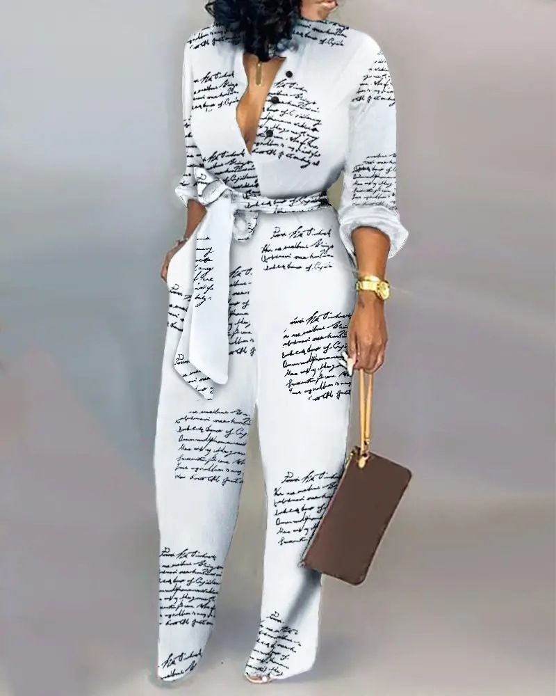 women's loose large size jumpsuit autumn and winter high waist casual straight jumpsuit _voghion.com