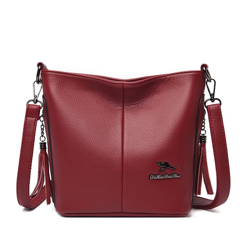 Borsa a tracolla in pelle di canguro con nappa, stile alla moda, piccola, patchwork, elegante, 2024_voghion.com
