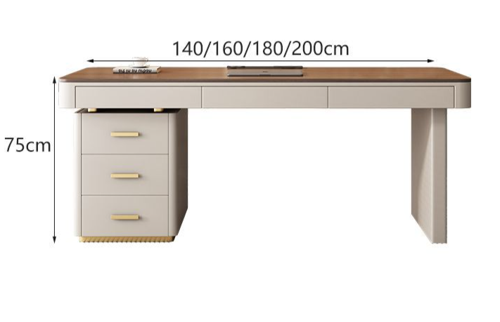Nogueira Madeira Maciça Leve Luxo Moderno Minimalista Sensação de Alta Qualidade Casa Estudo Sala de Estar Computador Estação de Trabalho Mesa de Escritório_voghion.com