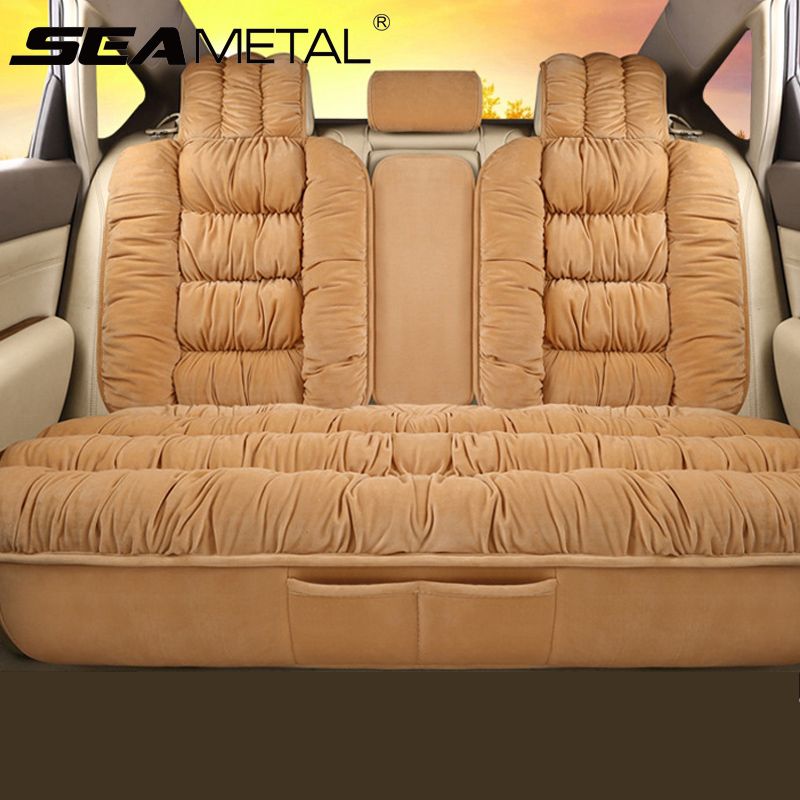 Plush Car Cover Universal Covers Protector Automobiles Seat Cushion Warm Carpet Mat Winter Seat-cover Car-Styling_voghion.com