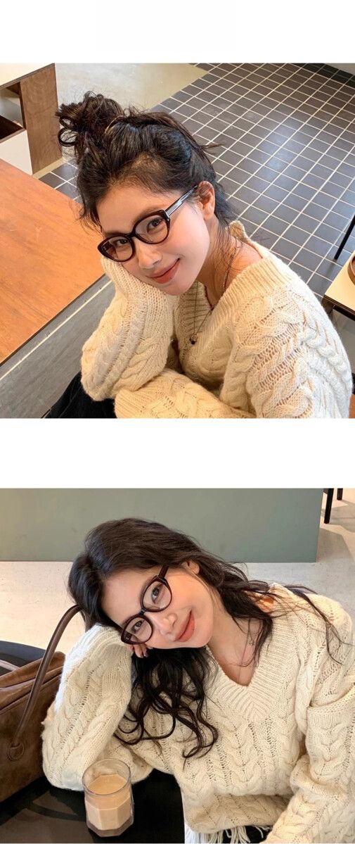 Women's Eyeglasses For Degrees, Melad Style Y2K Anti Blue Light Natural Color Teal Frames_voghion.com