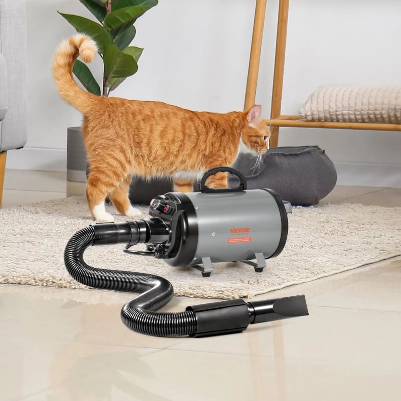 Toelettatura per cani, nessun animale domestico, asciugacapelli regolabile per animali domestici, 4,3 CV, controllo della velocità dei peli, soffiaggio con 4 temperature, asciugatrice per cani, 2800 W._voghion.com