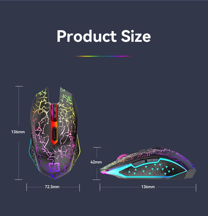 Digitex Digitex Wireless Bluetooth Wired USB Gaming Luminous E-sports Mechanical Wrangler Hot Wheels Silent Mouse Wholesale_voghion.com