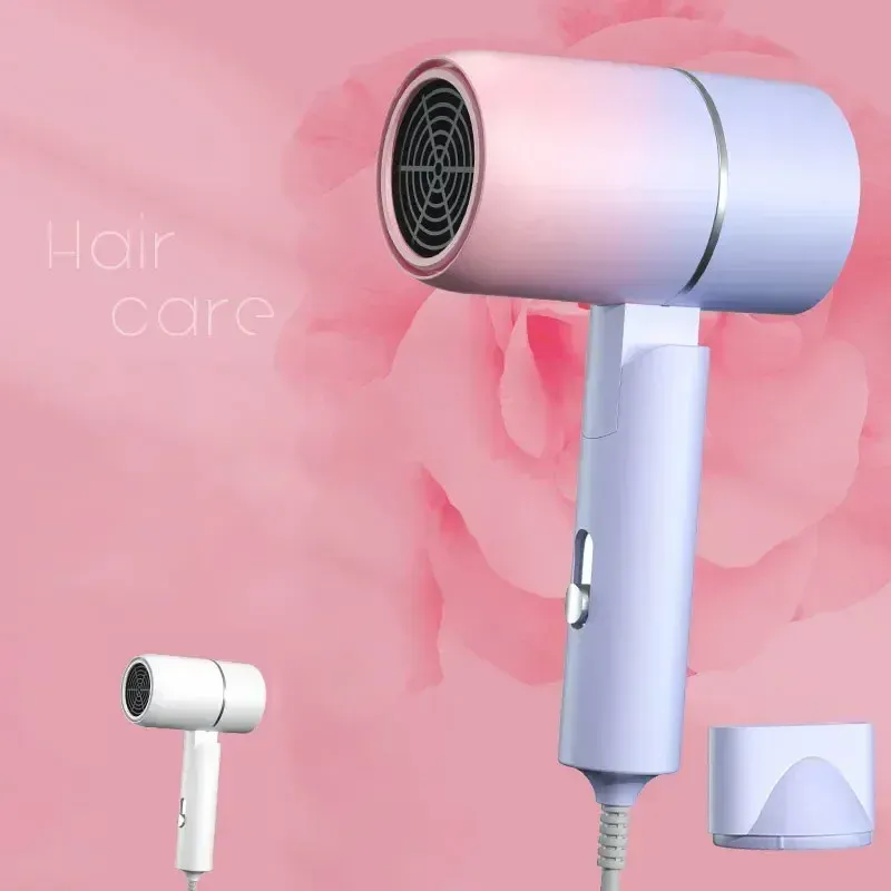 Mini asciugacapelli pieghevole da 800 W, asciugacapelli per la cura dei capelli da viaggio, per la casa, il dormitorio, asciugacapelli da 110 V-240 V_voghion.com