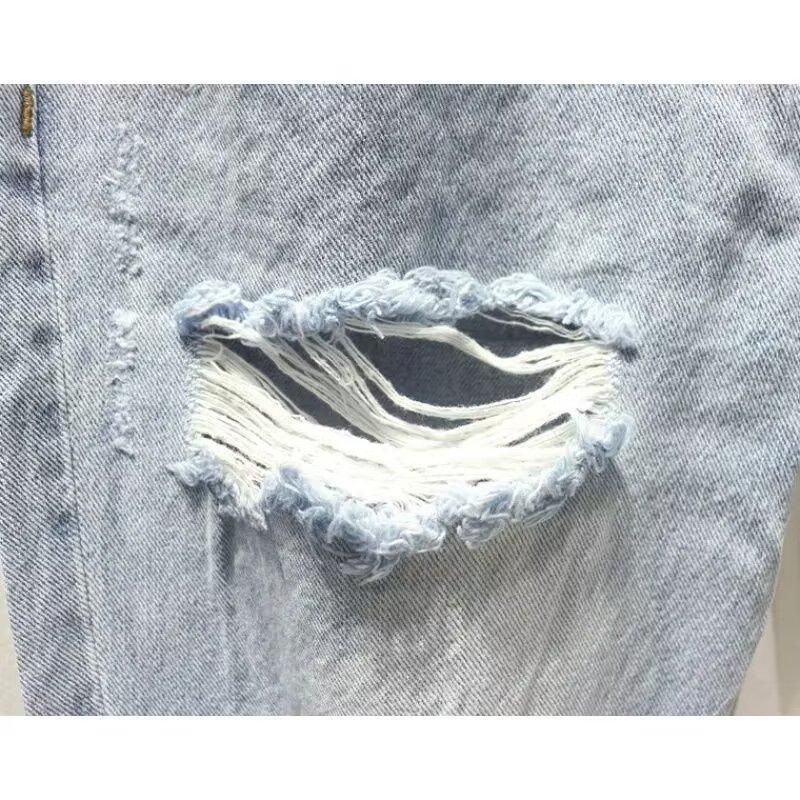 Blugi americani spălați, dresați, pantaloni lungi pentru bărbați, de primăvară și toamnă, cu picior drept, lejer, în stil High Street Vibe_voghion.com