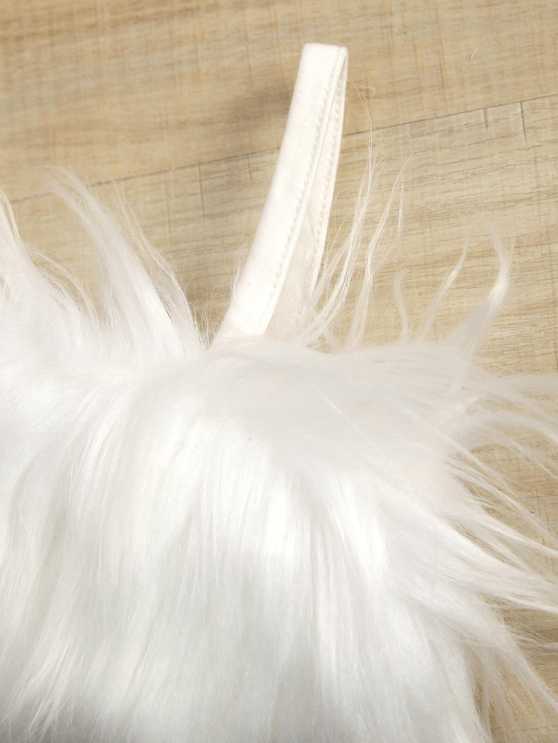 Baby Clothing Furry halter top Solid color open-pocket leather pantsuit with belt_voghion.com