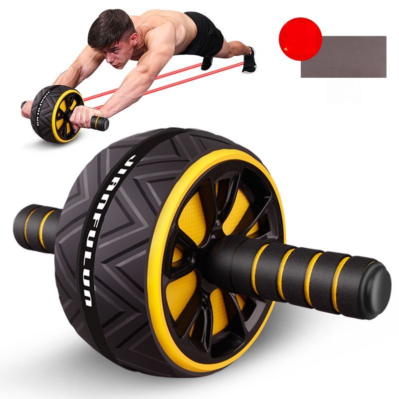 Ruota con cuscinetto per ginocchia per uso domestico, rullo per esercizi silenzioso per allenamento muscolare, riduzione della pancia e rassodamento addominale_voghion.com