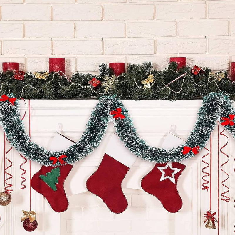 1pc Christmas snowflake decal home store ceiling decoration Christmas color strip decal hanging decoration_voghion.com