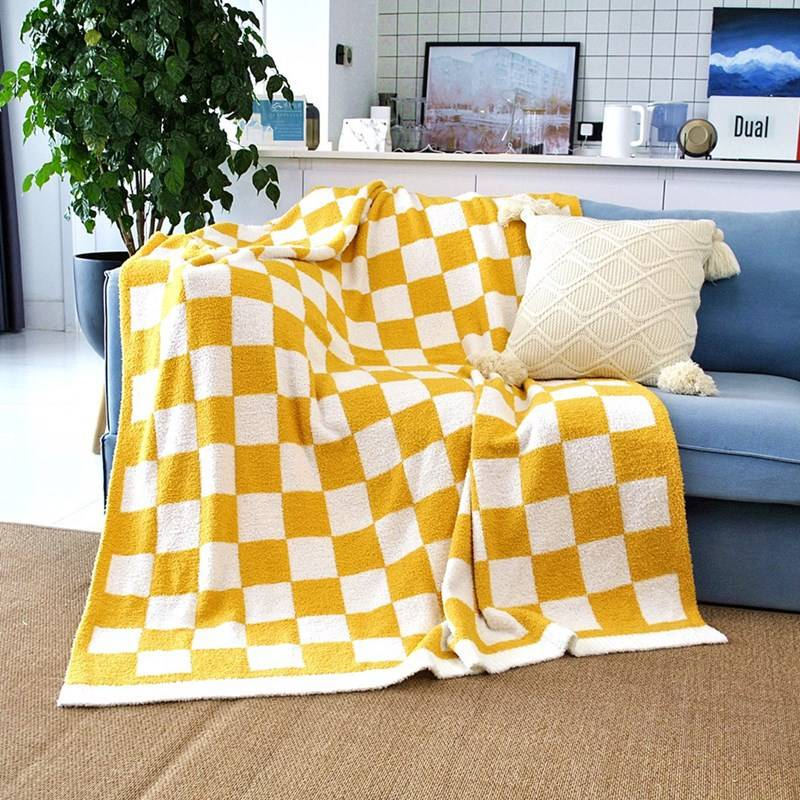 Extra dicke Winterdecke, doppelseitig, Fleece, stricken, weich, warm, für Sofa, Nickerchen, Geschenke_voghion.com