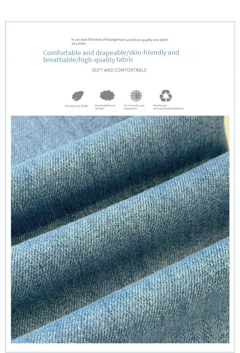 Damenbekleidung Leicht ausgestellte Jeans mit weitem Bein für Damen im Frühling und Herbst. Neue, heiß verkaufte kleine, helle, gerade ausgestellte Hosen_voghion.com