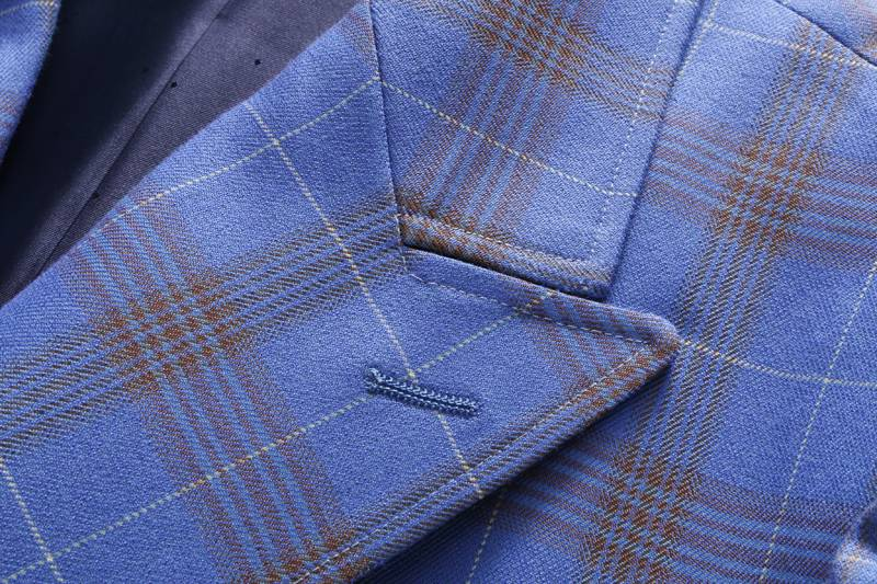 Lässiger europäischer und amerikanischer Business-Zweireiheranzug für Herren, dreiteiliger Hochzeitsanzug für Bräutigam und Trauzeugen + Weste + lange Hose_voghion.com