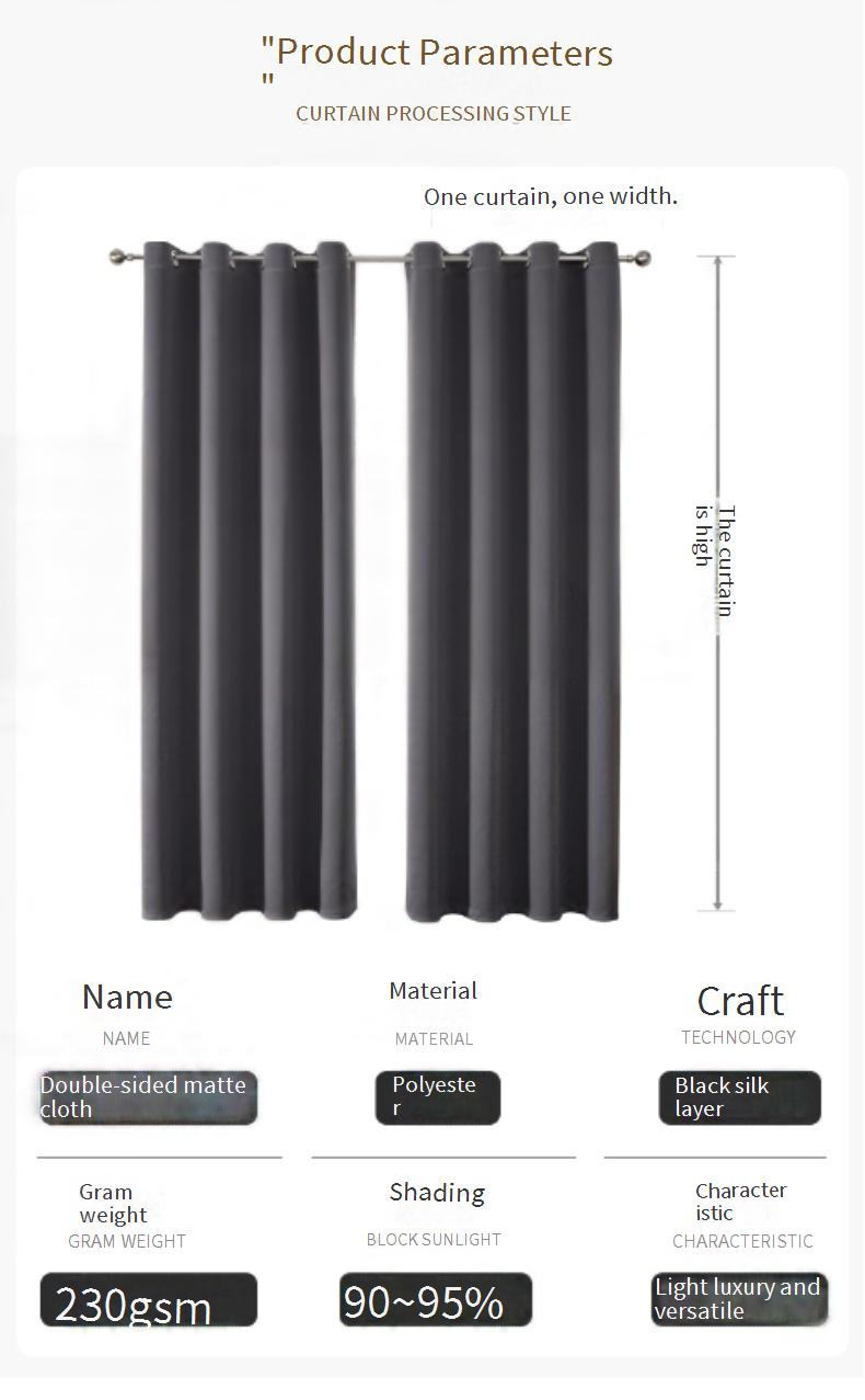 Solid Color Blackout Curtains - 100% Light Blocking & Thermal Insulated (Premium Dense Fabric, Ready-to-Hang Window Drapes For Home & Office)_voghion.com