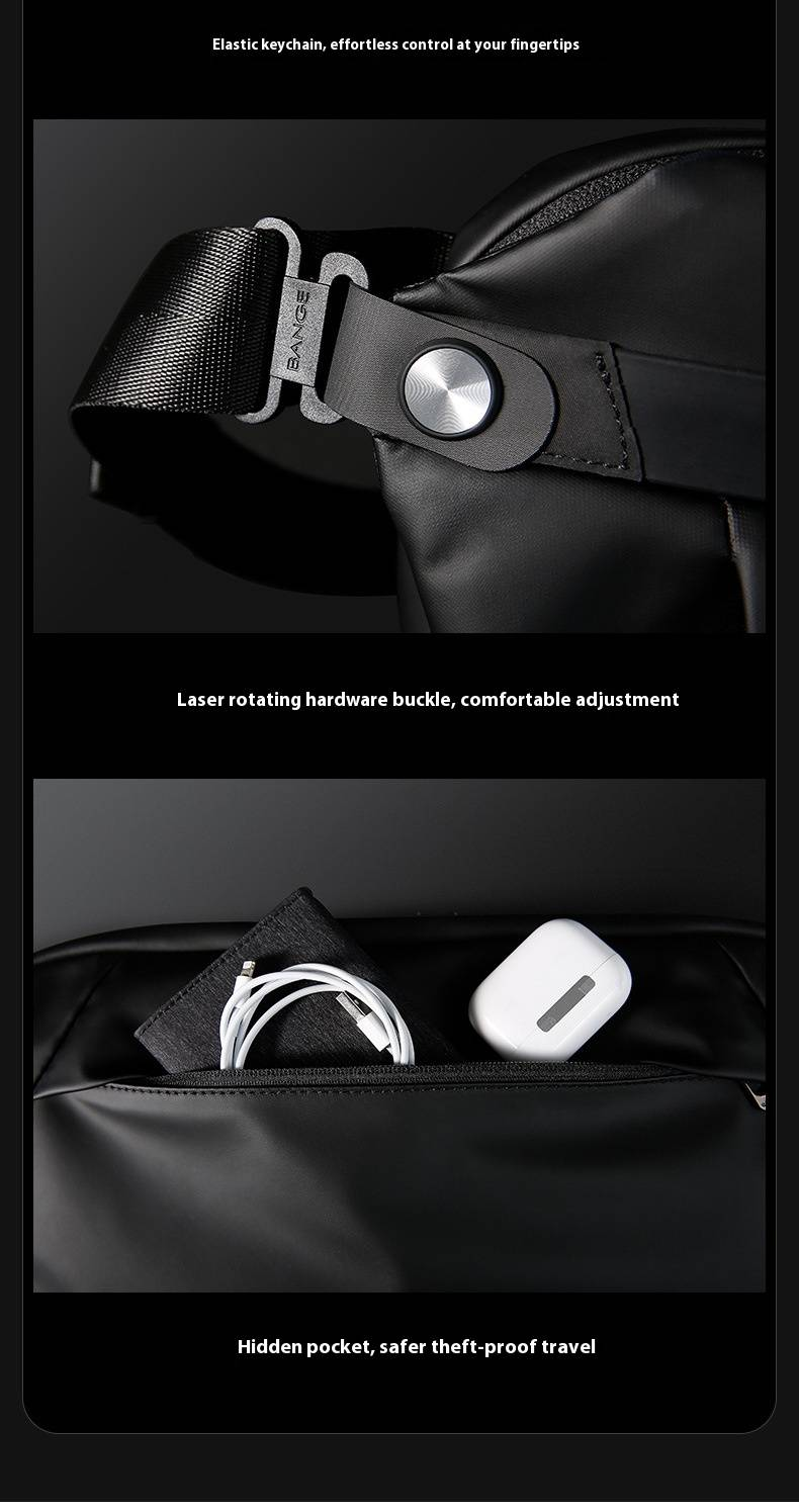 Borsa a tracolla da uomo BANGE, borsa a tracolla casual da lavoro, grande capacità, piccola borsa da uomo_voghion.com