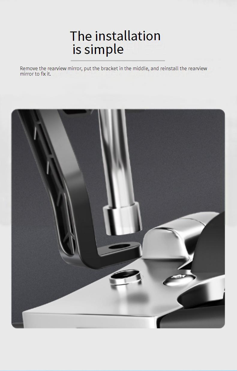 Uniwersalny uchwyt na telefon do kierownicy/lusterka, wstrząsoodporny uchwyt na telefon motocyklowy, wodoodporny z opcją parasola, kompatybilny ze wszystkimi smartfonami_voghion.com