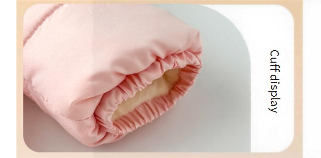 Winter-Baby-Overall mit Fleecefutter – Strampler mit Kapuze und Doppelreißverschluss für Jungen und Mädchen (66–100 cm, Schwarz/Rosa/Hellblau)_voghion.com