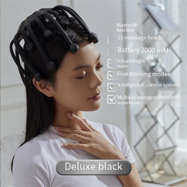 Masseur de tête Bluetooth intelligent avec musique – Rechargeable, multi-mode, relaxation du cuir chevelu pour soulager le stress et favoriser un sommeil profond_voghion.com