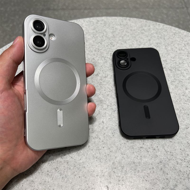 Custodia di ricarica wireless magnetica opaca di lusso per iPhone 16 15 14 Pro Max Plus 13 12 11 XR X XS 7 8 Cover antiurto_voghion.com