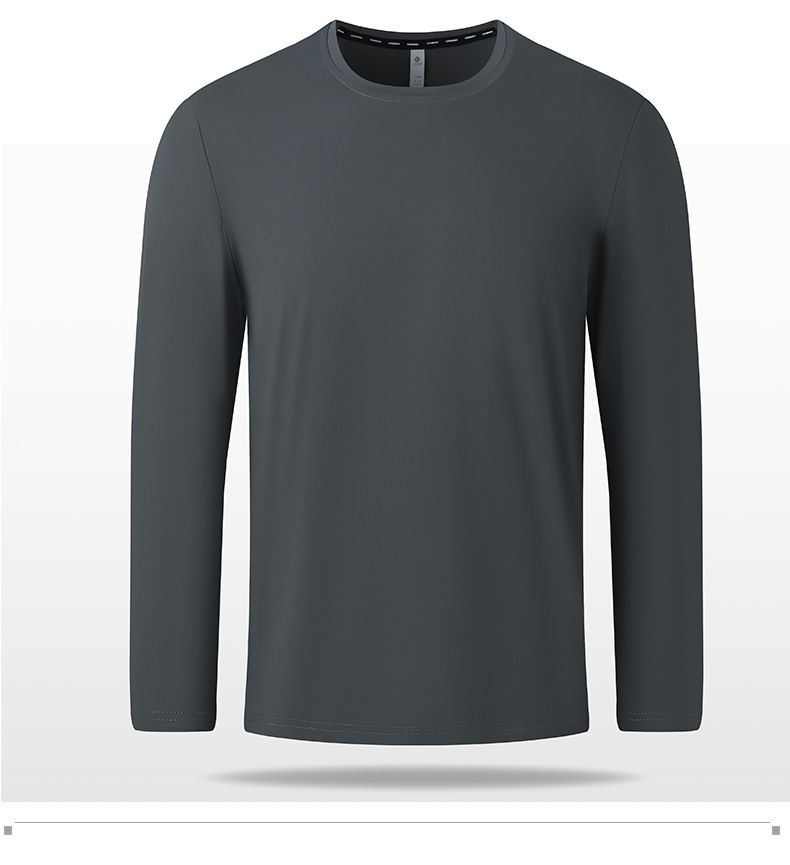 Men's Winter Performance Long Sleeve T-Shirt – High-Stretch & Warm Stand Collar Running & Hiking Top (Black, Dark Gray, Khaki, EU Sizing M-5XL)_voghion.com
